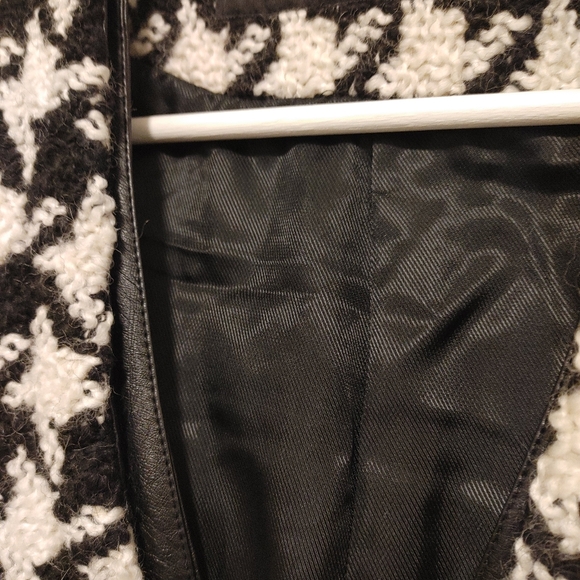 Zara Houndstooth Wool Blend Cocoon Coat - Picture 9 of 9